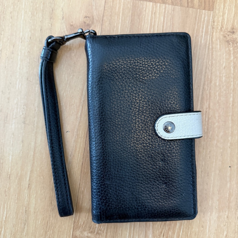 Coach Black and Pink Leather Wallet